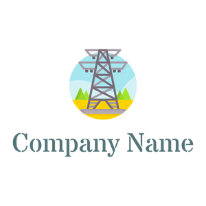 Electric tower logo on a White background - Construction & Tools