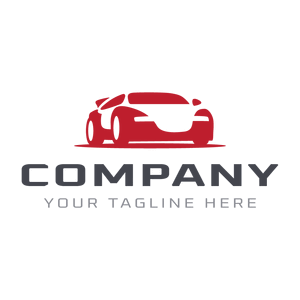 red sports car logo on white background - Automotive & Vehicle