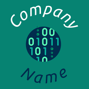 Binary code logo on a Pine Green background - Computer