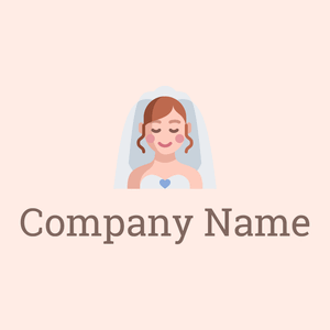 Bride logo on a Misty Rose background - Wedding Service