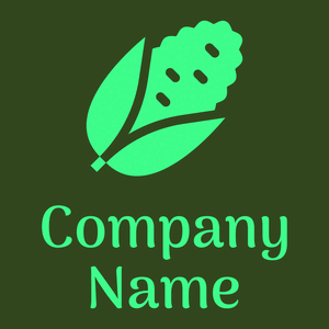 Corn logo on a Turtle Green background - Agriculture