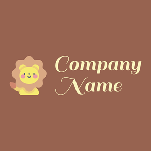 Lion logo on a Dark Tan background - Animals & Pets