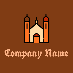 Hebrew logo on a Saddle Brown background - Religious