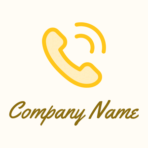 Telephone logo on a Floral White background - Abstract