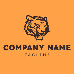 growling tiger head logo - Animals & Pets