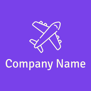 Plane logo on a Blue Violet background - Automotive & Vehicle