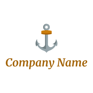 Orange Anchor on a White background - Security