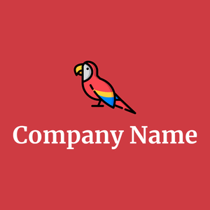 Parrot logo on a Mahogany background - Animals & Pets