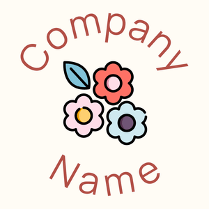 Flowers logo on a Floral White background - Agriculture