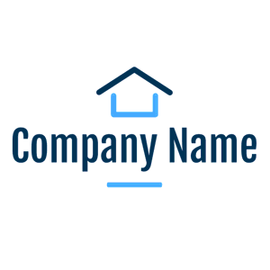 house logo with blue line - Real Estate & Mortgage