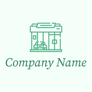 Car dealer logo on a green background - Automotive & Vehicle