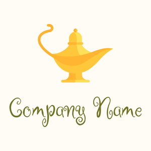 Genie lamp on a Floral White background - Entertainment & Arts