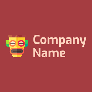 Tiki logo on a Mexican Red background - Abstract