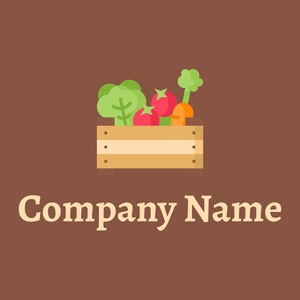 Organic food logo on a Ironstone background - Environmental & Green