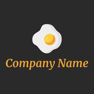 Fried egg logo on a Nero background - Agriculture