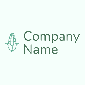 Outlined Corn logo on a Mint Cream background - Agriculture