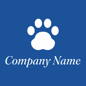 Pawprint logo on a Persian Blue background - Animals & Pets