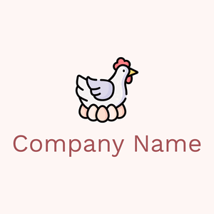 Chicken on a Snow background - Agriculture