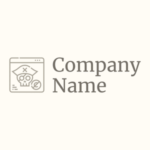 Cybercrime logo on a Floral White background - Security