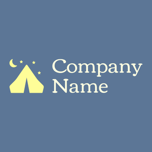 Night camping logo on a Waikawa Grey background - Abstract