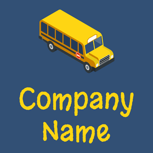 School bus logo on a blue background - Automotive & Vehicle