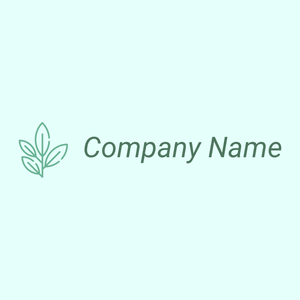 Green tea logo on a Light Cyan background - Food & Drink