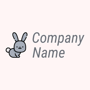 Grey Rabbit logo on a Snow background - Animals & Pets