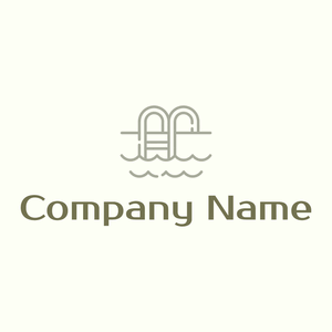 Swimming pool logo on a Ivory background - Games & Recreation