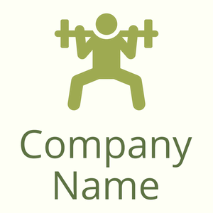 Weightlifting logo on a Ivory background - Sports