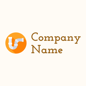 Plumber logo on a Floral White background - Business & Consulting