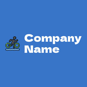 Triathlon logo on a Curious Blue background - Community & Non-Profit