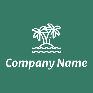 Island logo on a Genoa background - Environmental & Green