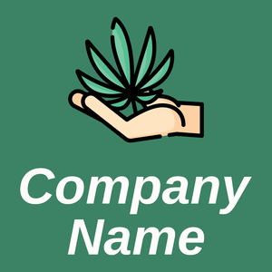 Cannabis logo on a Viridian background - Medical & Pharmaceutical