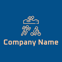 Triathlon logo on a Dark Cerulean background - Community & Non-Profit