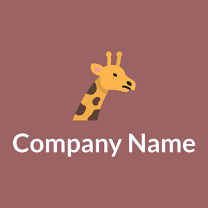 Giraffe on a Copper Rose background - Animals & Pets