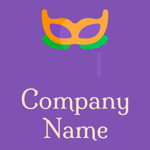 Yellow Orange Eye mask on a Deep Lilac background - Entertainment & Arts