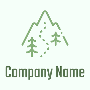 Skiing logo on a Mint Cream background - Retail