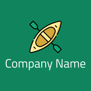 Kayak logo on a green background - Sports