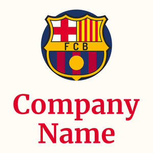 FCB Barcelona on a Floral White background - Architectural