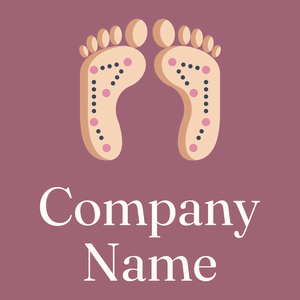 Foot logo on a Turkish Rose background - Medical & Pharmaceutical