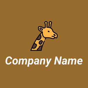 Giraffe on a Buttered Rum background - Animals & Pets