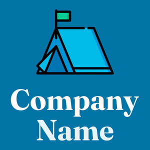 Deep Sky Blue Camp on a Cerulean background - Landscaping