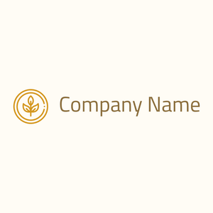 Organic logo on a Floral White background - Environmental & Green