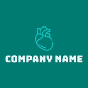 Heart logo on a  Green background - Medical & Pharmaceutical