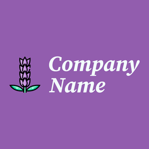 Lavender logo on a Deep Lilac background - Floral