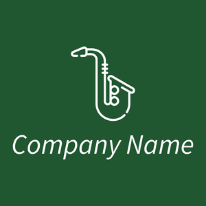 Saxophone logo on a County Green background - Entertainment & Arts