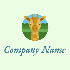 Giraffe on a Honeydew background - Animals & Pets