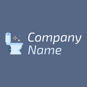 Water closet logo on a Kashmir Blue background - Construction & Tools