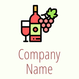 Wine logo on a Ivory background - Agriculture