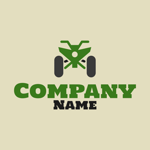 Green all-terrain vehicle logo - Landscaping